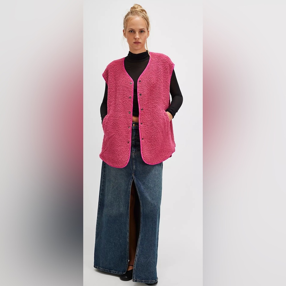 70-Free People Outlaw Sherpa Vest